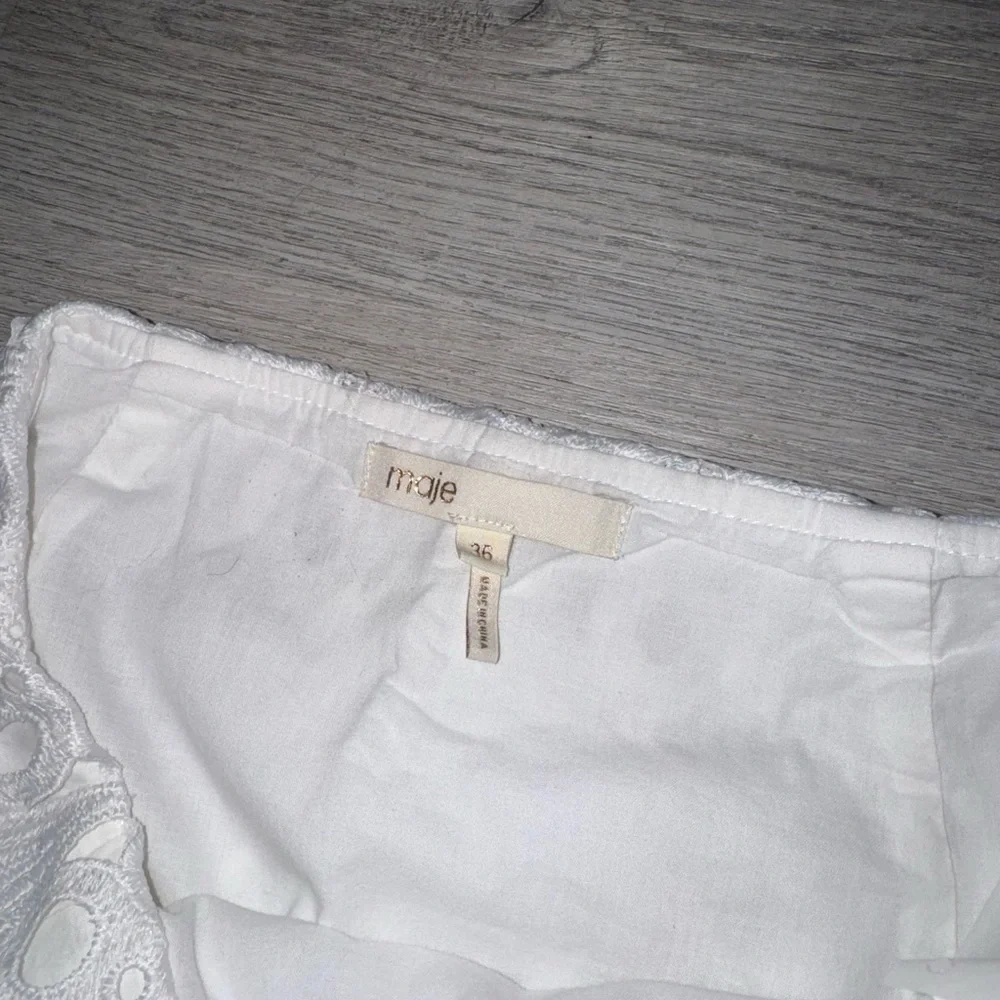 Maje white‎ Julie Guipure lace mini skirt